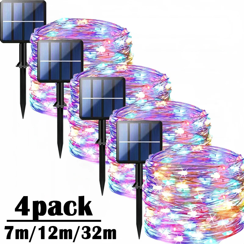 Napelemes LED Füzér 8 Mód