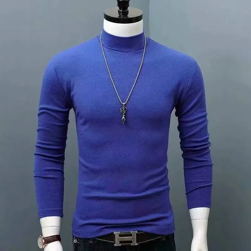 Férfi Garbó Nyakú Slim Fit