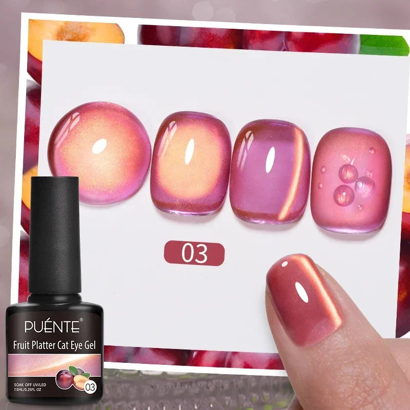 Puente Cat Eye Gel Fényes Kék