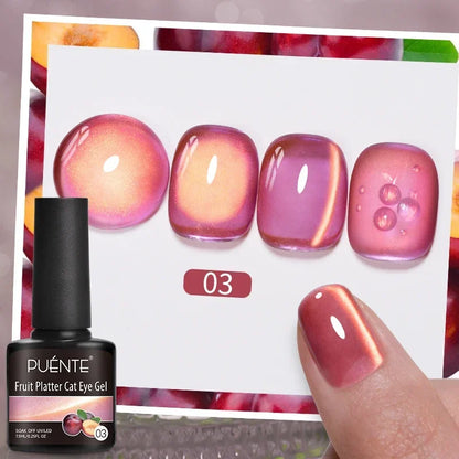 Puente Cat Eye Gel Fényes Kék