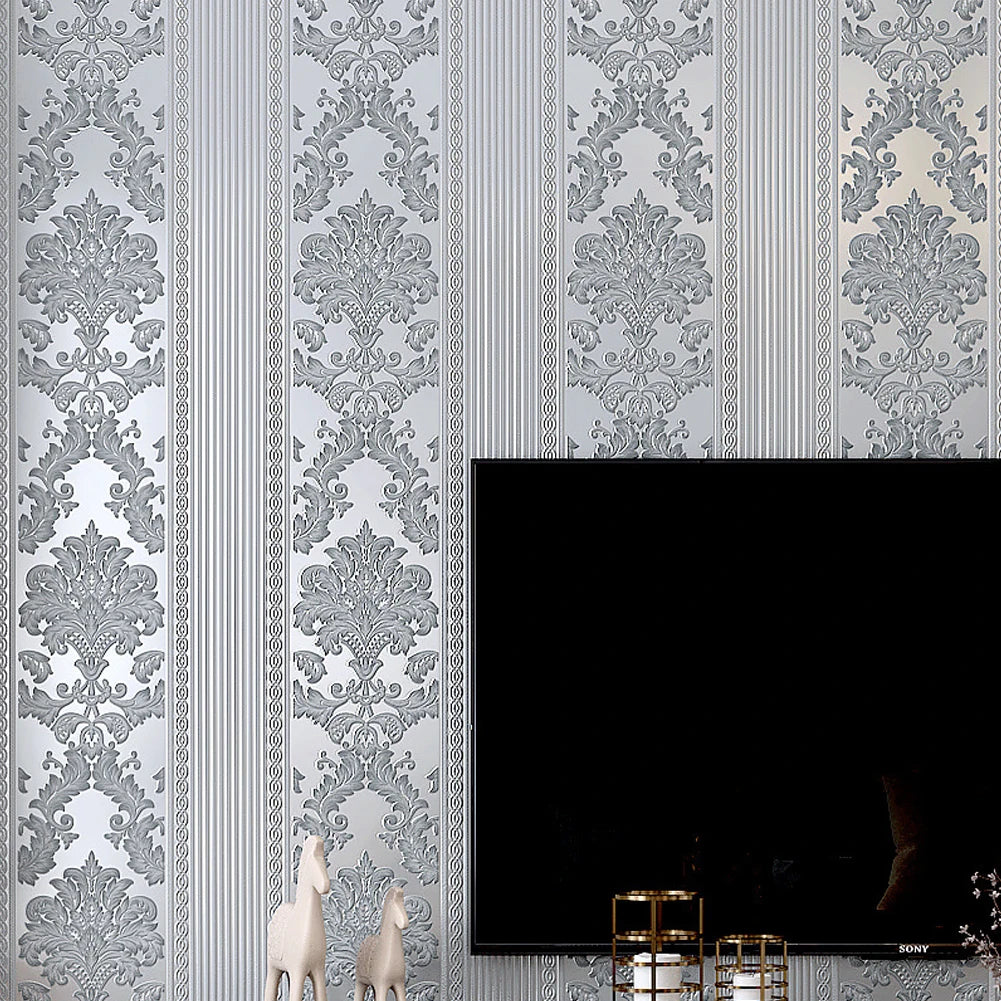 DZQCN Damask 3D Tapéta Vízálló