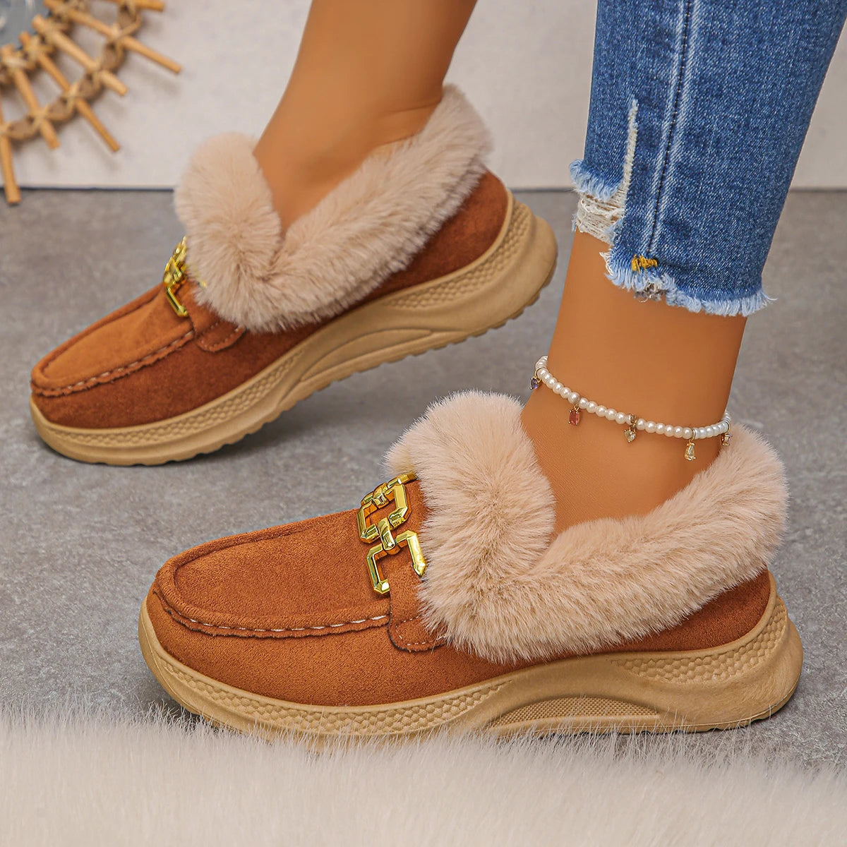 Stiefeletten mit warmem Plüschfutter