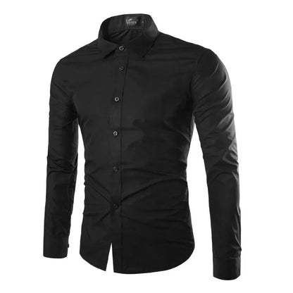 Slim Fit Férfi Csíkos Ing