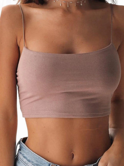 Chic Crop Top Női DIAUCHARNCN