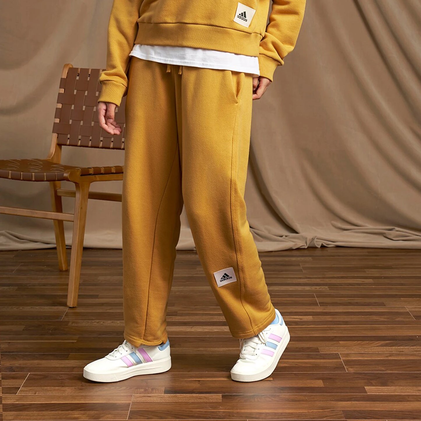 Adidas Lounge French Terry Barrel-Leg