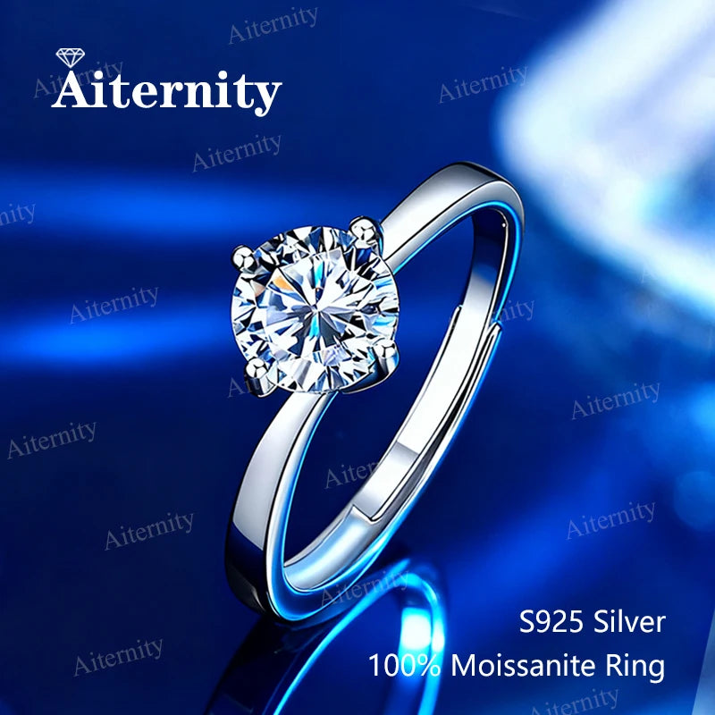 Moissanite Gyűrű Szív D Szín