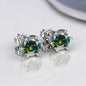 0.1ct-2ct D Color Certified Moissanite Stud Earrings Lab Created Diamond 925 Sterling Silver Wedding - BAALAAZ
