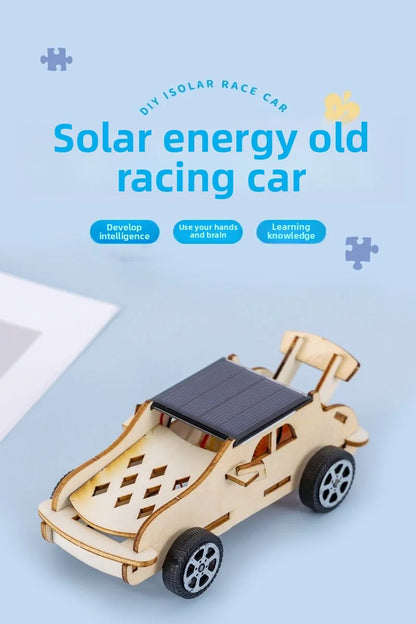Napenergiás Autó DIY Fa Puzzle