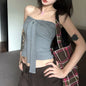 JEYONGZOOCN Damen Crop Top mit Schleife