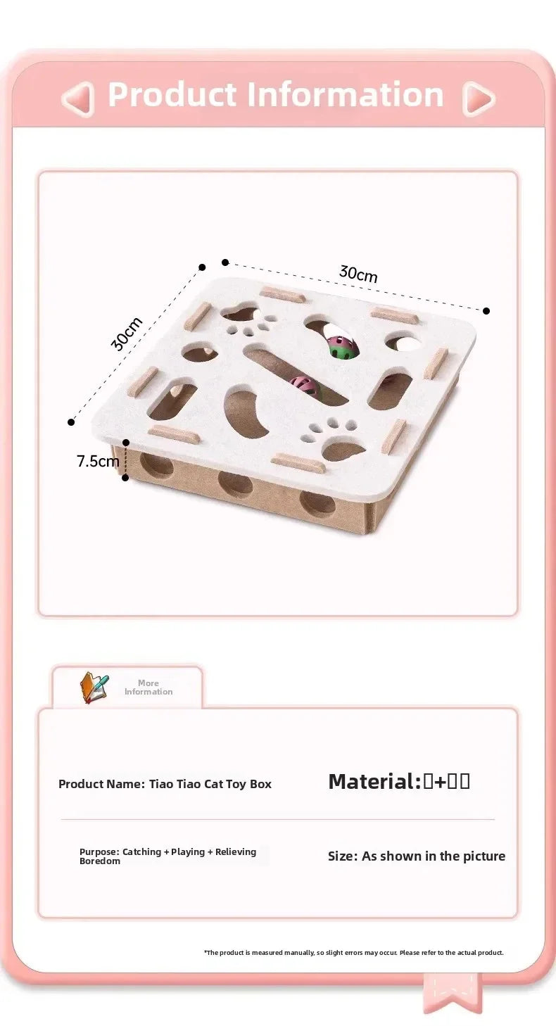 Macska Rejtvény Játék Filcből Készült Puzzle Doboz Labdás Edző Játék - Beltéri Edzés És Szórakozás