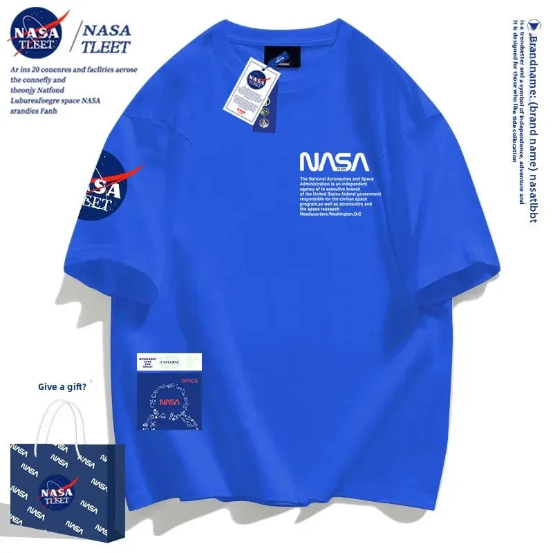NASA-Baumwoll-T-Shirt, atmungsaktives Muster