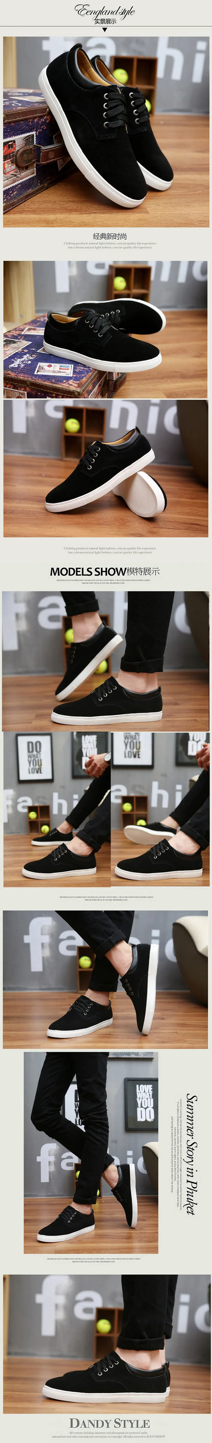 Férfi Divatos Sneaker - Velúr Bőr Casual Cipő Nagy Méretben