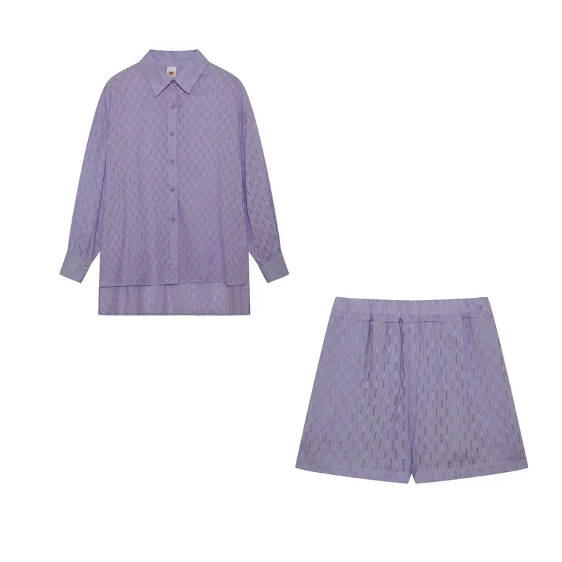 Női Suit Set Jacquard Ing