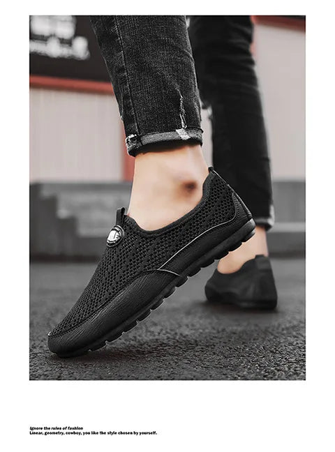 Férfi Nyári Mokaszin Cipő Könnyű Mesh - Elegáns Casual Loafer