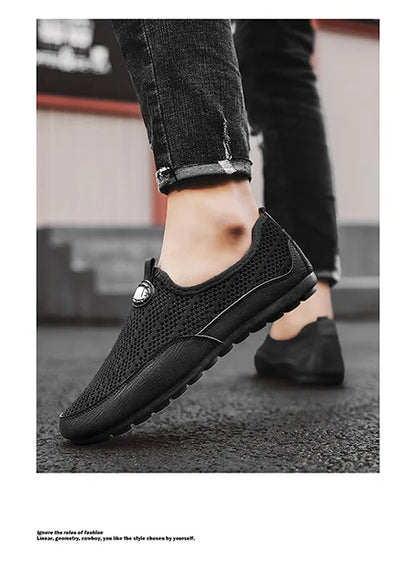 Férfi Nyári Mokaszin Cipő Könnyű Mesh - Elegáns Casual Loafer