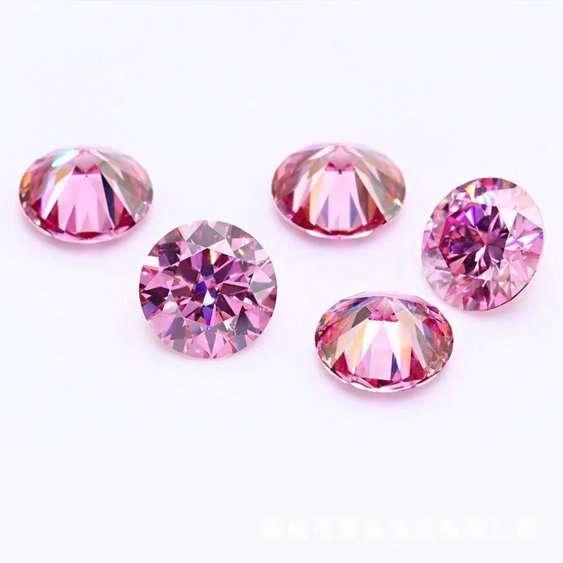 0.5-6ct Rare Colored Moissanite Loose Stone Real VVS1 Lab Grown Princess Crystal Yellow Pink Certified Heart Moissanite Diamonds - BAALAAZ