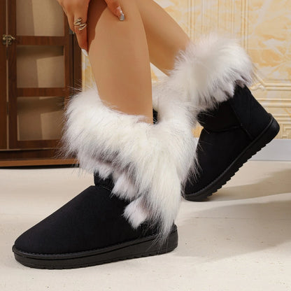 Bequeme Stiefel mit Flockobermaterial