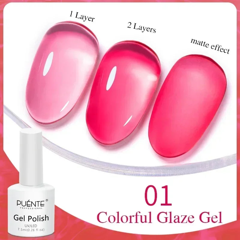 Puente Cat Eye Gel Fényes Kék