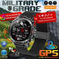 MilTech Katonai Szintű Úszó Okosóra - Beépített GPS Kompassz 30m Vízálló 1,46 Hüvelykes AMOLED