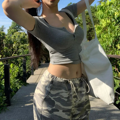 JEYONGZOOCN Crop Top Women Sexy