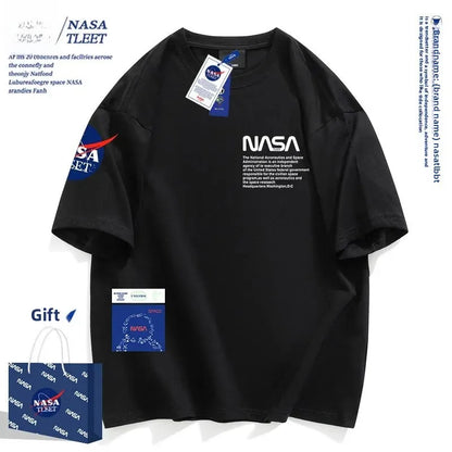 NASA-Baumwoll-T-Shirt, atmungsaktives Muster