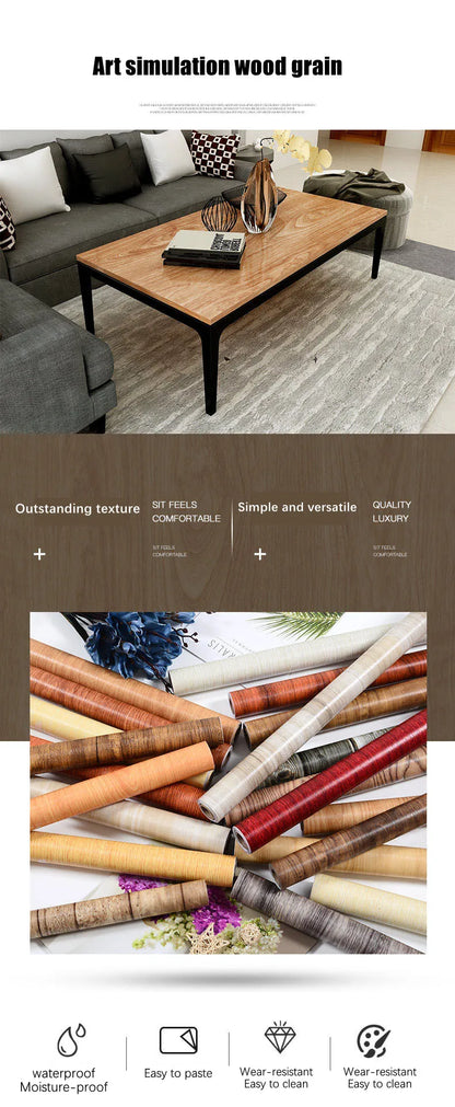 Wood Pattern Self-Adhesive Wall Film