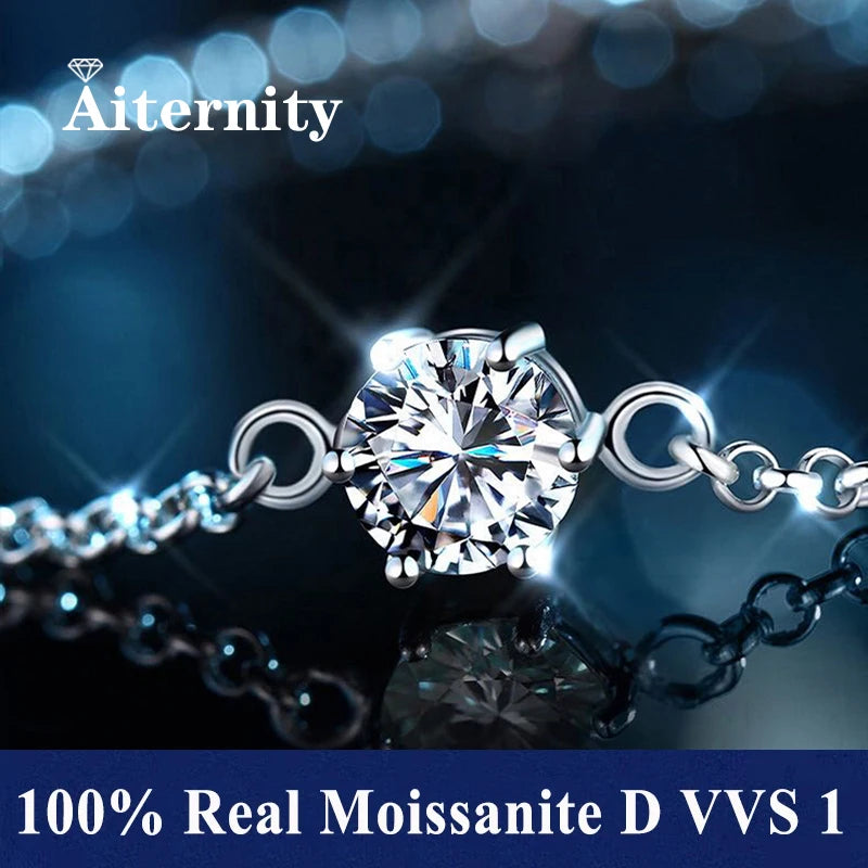 Moissanite Hópehely Karkötő