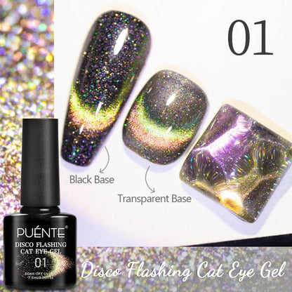 Puente Cat Eye Gel Fényes Kék