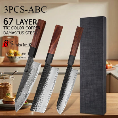 WXCOO Santoku Kés Damascus Pro