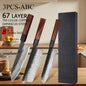 WXCOO Santoku Kés Damascus Pro