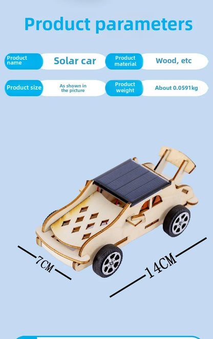 Napenergiás Autó DIY Fa Puzzle
