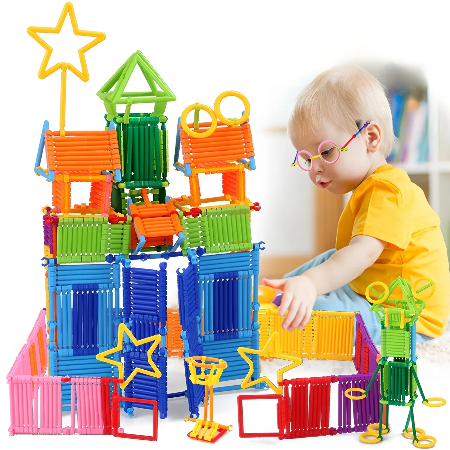 Színes Oktató 3D Puzzle Rudak