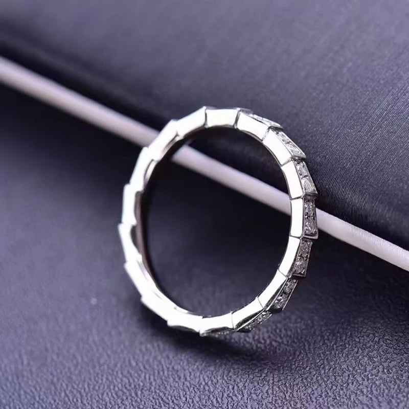 Moissanite Gyűrű 925 Nőknek