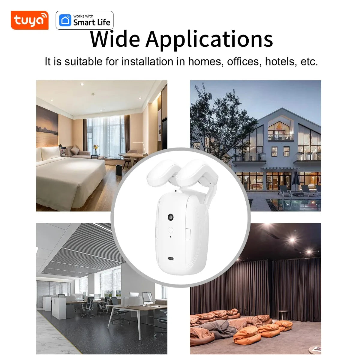 Tuya Okos Függönymozgató Robot – WiFi/Bluetooth, App-vezérlés, Alexa & Google Home