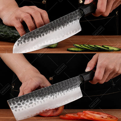 WXCOO Santoku Kés Damascus Pro