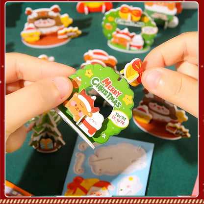 DIY 3D Papír Karácsonyfa Puzzle