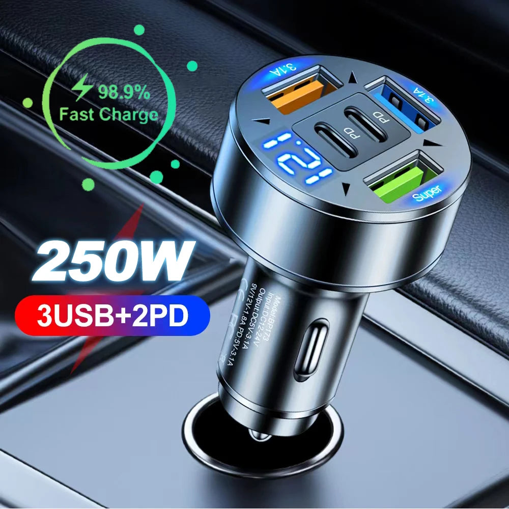 Autós Töltő Kebidumei 5Port PD