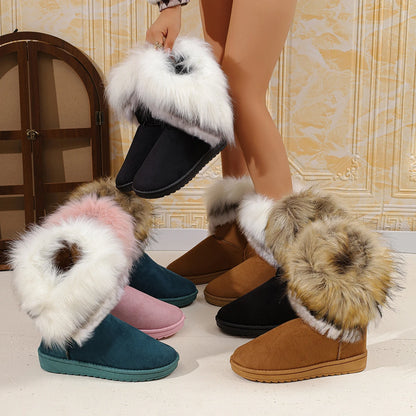 Bequeme Stiefel mit Flockobermaterial