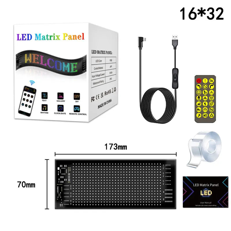 LED Mátrix RGB Szöveg Animáció
