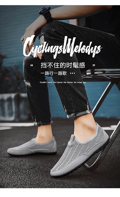 Férfi Nyári Mokaszin Cipő Könnyű Mesh - Elegáns Casual Loafer