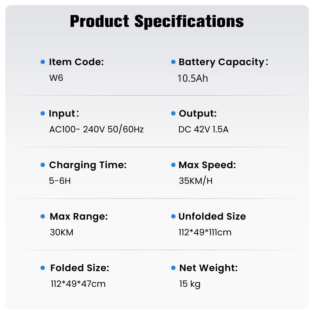 iScooter W6 Electric Scooter