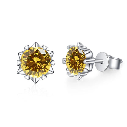 Moissanite Csavaros Fülbevaló