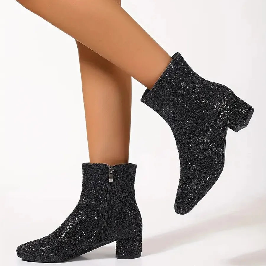 Damenschuhe PU-Stiefel mit Absatz