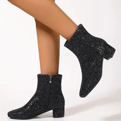 Damenschuhe PU-Stiefel mit Absatz