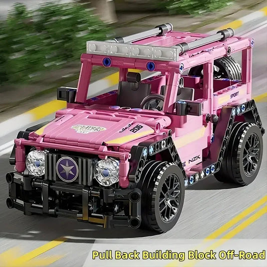 Lego Kompatibilis 1239 Darabos Rózsaszín Terepjáró Építőblokkok Modell - Könnyen Összeszerelhető Születésnapokra