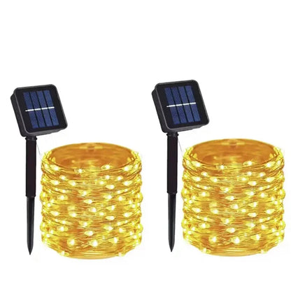 Napelemes LED Füzér 8 Mód