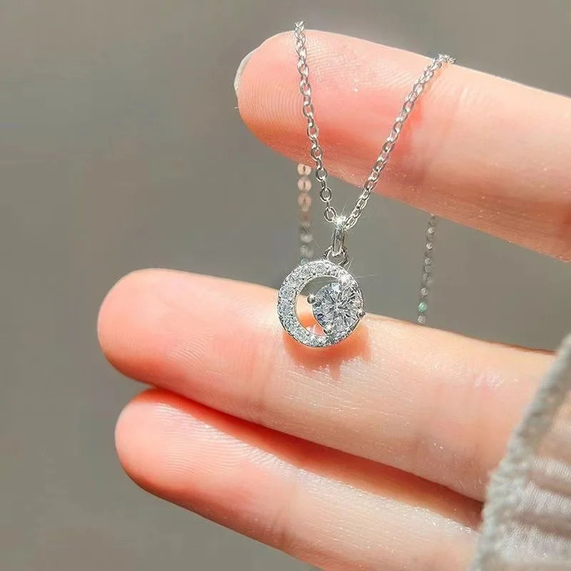 Moissanite Igazi Női Nyaklánc