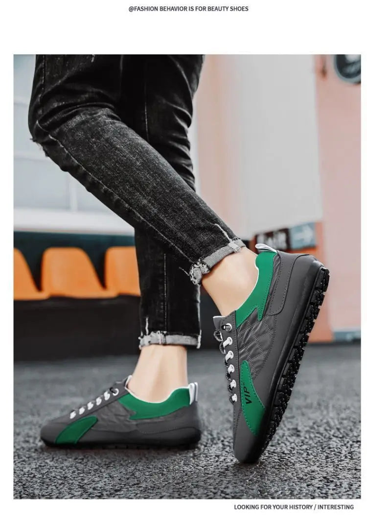 Férfi Nyári Félcipő Baotou Papucs - Divatos Lapos Talpú Bean Shoes