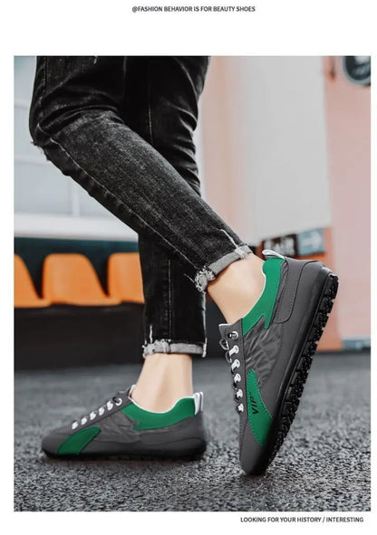 Férfi Nyári Félcipő Baotou Papucs - Divatos Lapos Talpú Bean Shoes