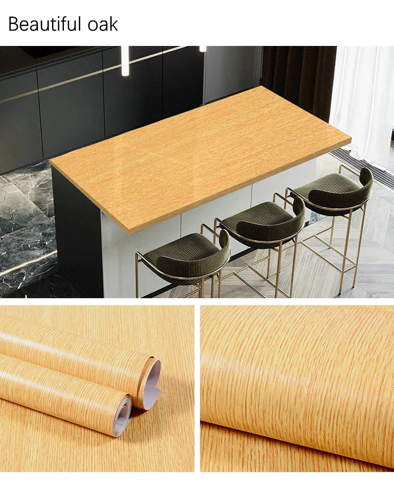 Wood Pattern Self-Adhesive Wall Film